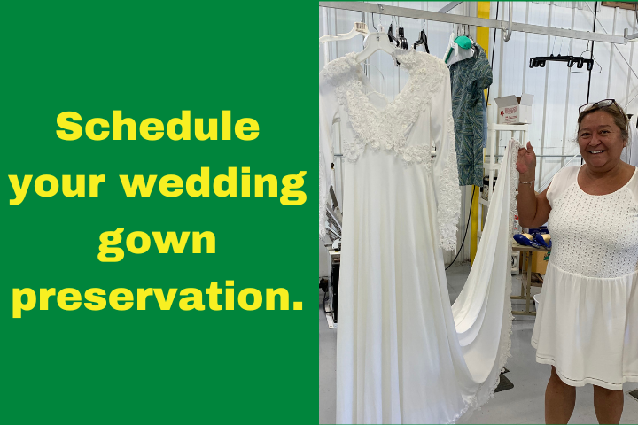 Green Wedding Gown Preservation